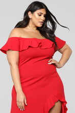 将图片加载到图库查看器，Chasin' Love Ruffle Dress - Red
