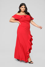 将图片加载到图库查看器，Chasin' Love Ruffle Dress - Red
