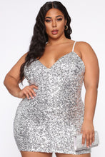 将图片加载到图库查看器，Call Me Princess Sequin Mini Dress - Silver
