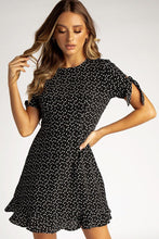 将图片加载到图库查看器，AUDREY BLACK MICRO HEART MINI DRESS
