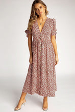将图片加载到图库查看器，CALL THE SHOT RED FLORAL MIDI DRESS

