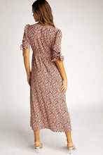 将图片加载到图库查看器，CALL THE SHOT RED FLORAL MIDI DRESS
